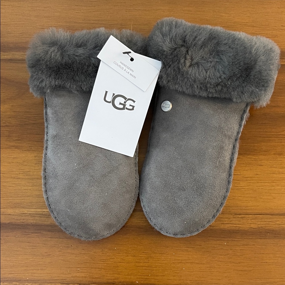 UGG Charcoal Shearling Slippers